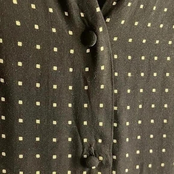 Zara Basic Polka Dot Blouse Long Sleeve Button Down Shirt XS - Picture 2 of 5